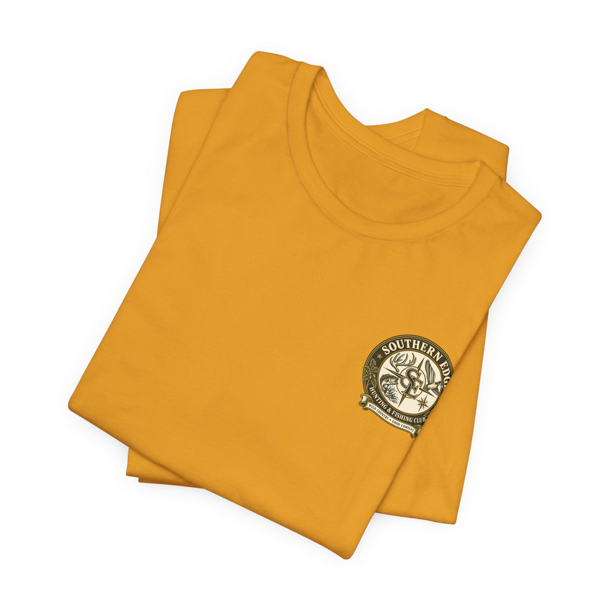Adventure Patch Tee — 'Campfire Crew' Emblem Short Sleeve T-Shirt