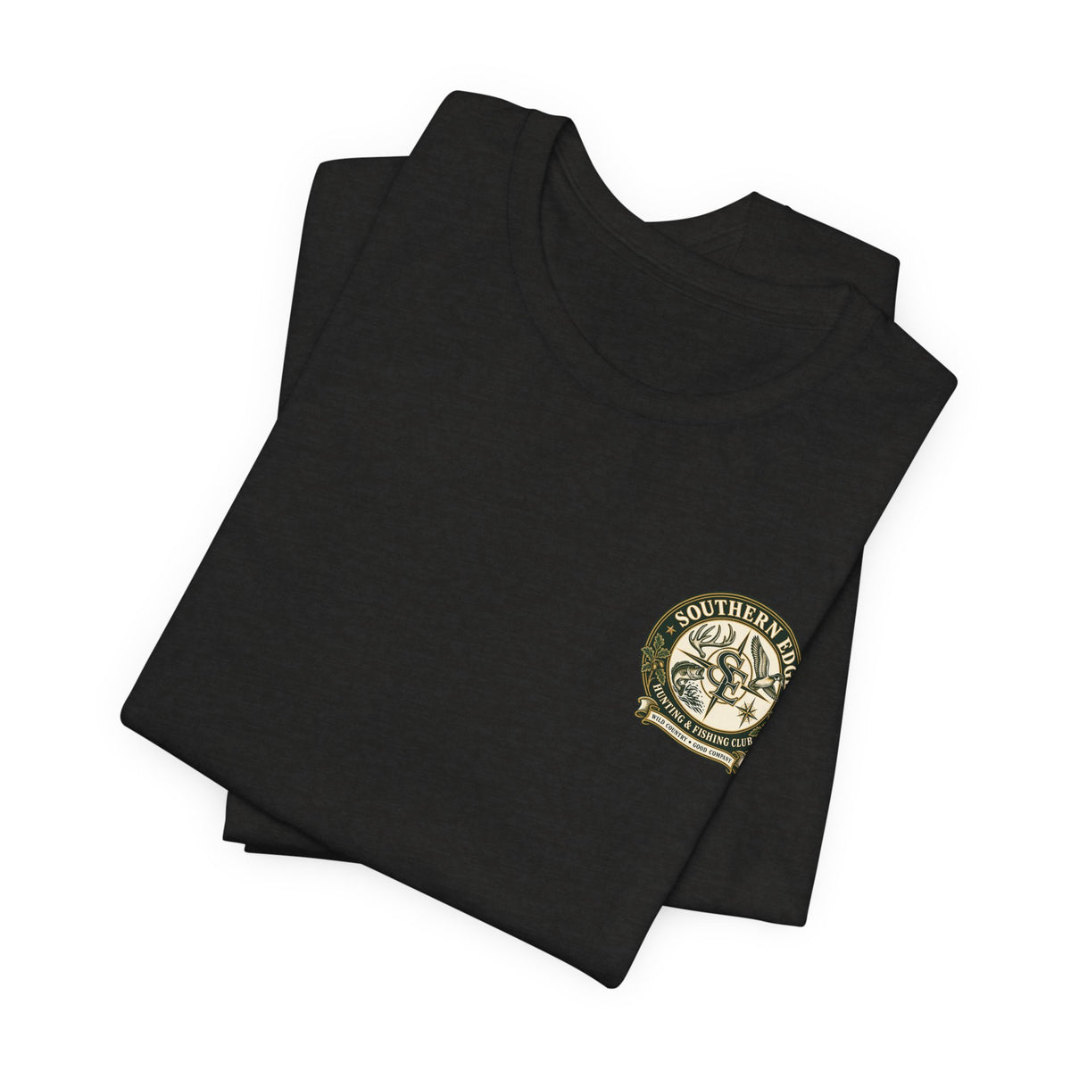 Adventure Patch Tee — 'Campfire Crew' Emblem Short Sleeve T-Shirt