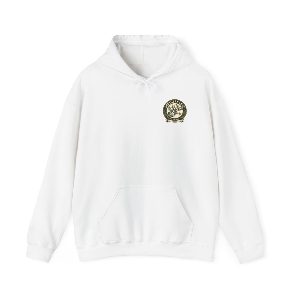 Hoodie — Vintage Green Camo Bear Patch Chest Sweatshirt