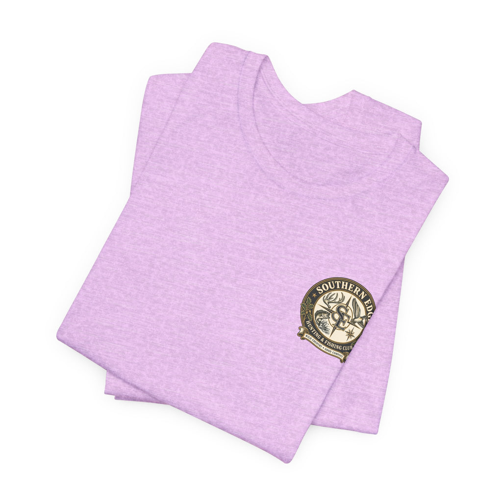 Adventure Patch Tee — 'Campfire Crew' Emblem Short Sleeve T-Shirt