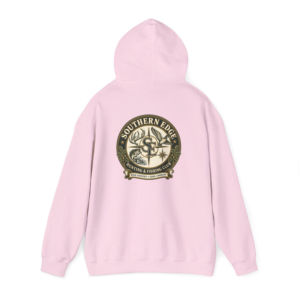 Hoodie — Vintage Green Camo Bear Patch Chest Sweatshirt