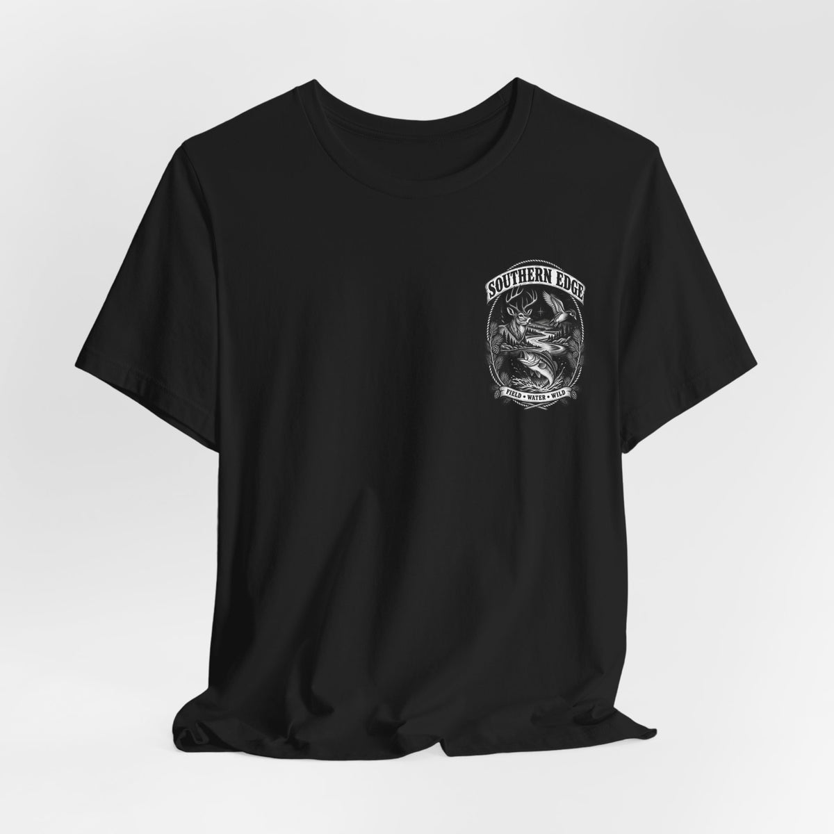 Southern Born Fishing Skull Tee — Vintage Angler Short Sleeve Shirt