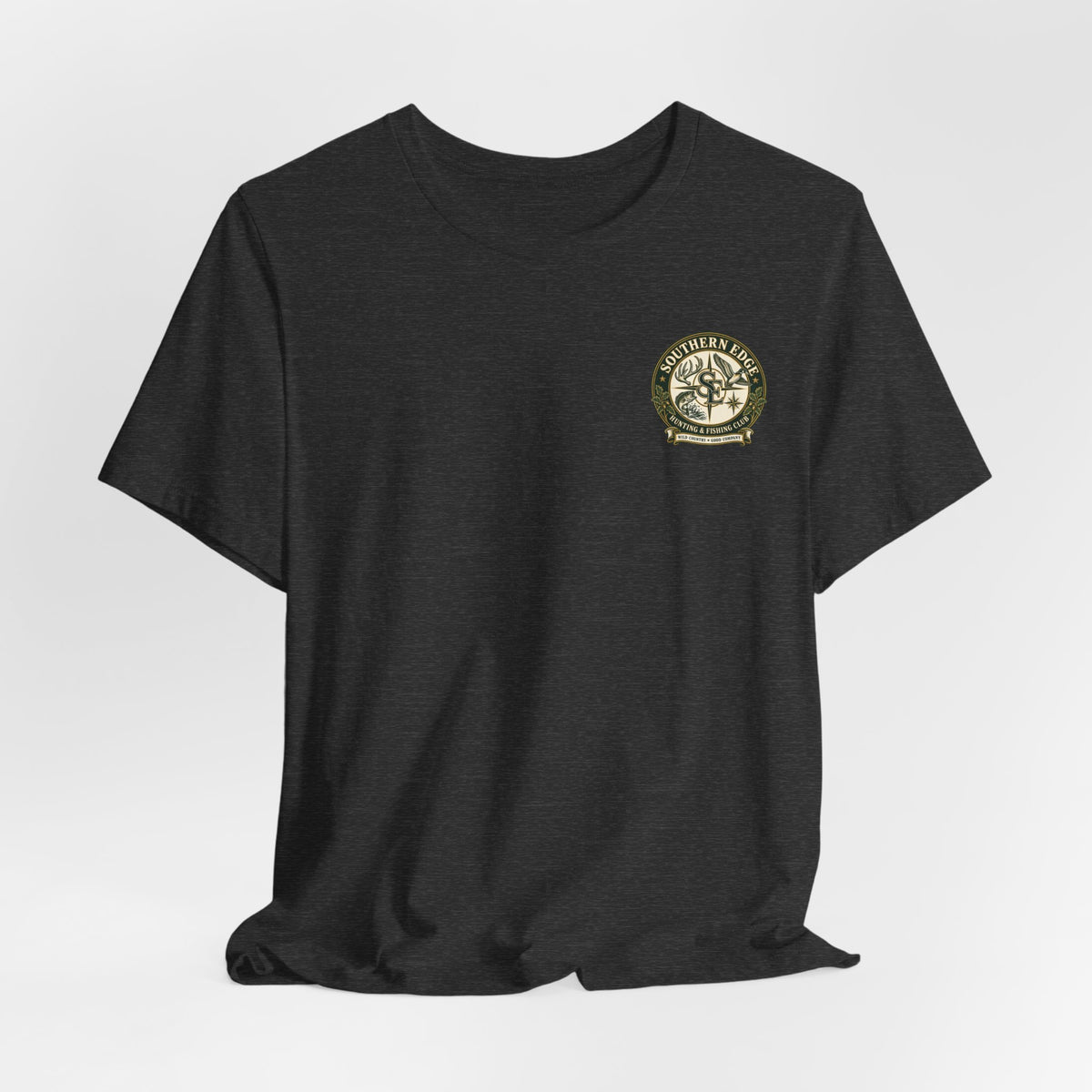 Adventure Patch Tee — 'Campfire Crew' Emblem Short Sleeve T-Shirt