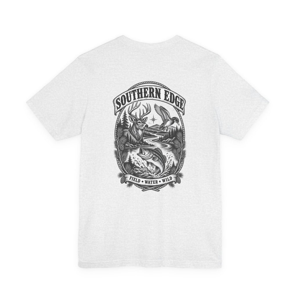Southern Born Fishing Skull Tee — Vintage Angler Short Sleeve Shirt