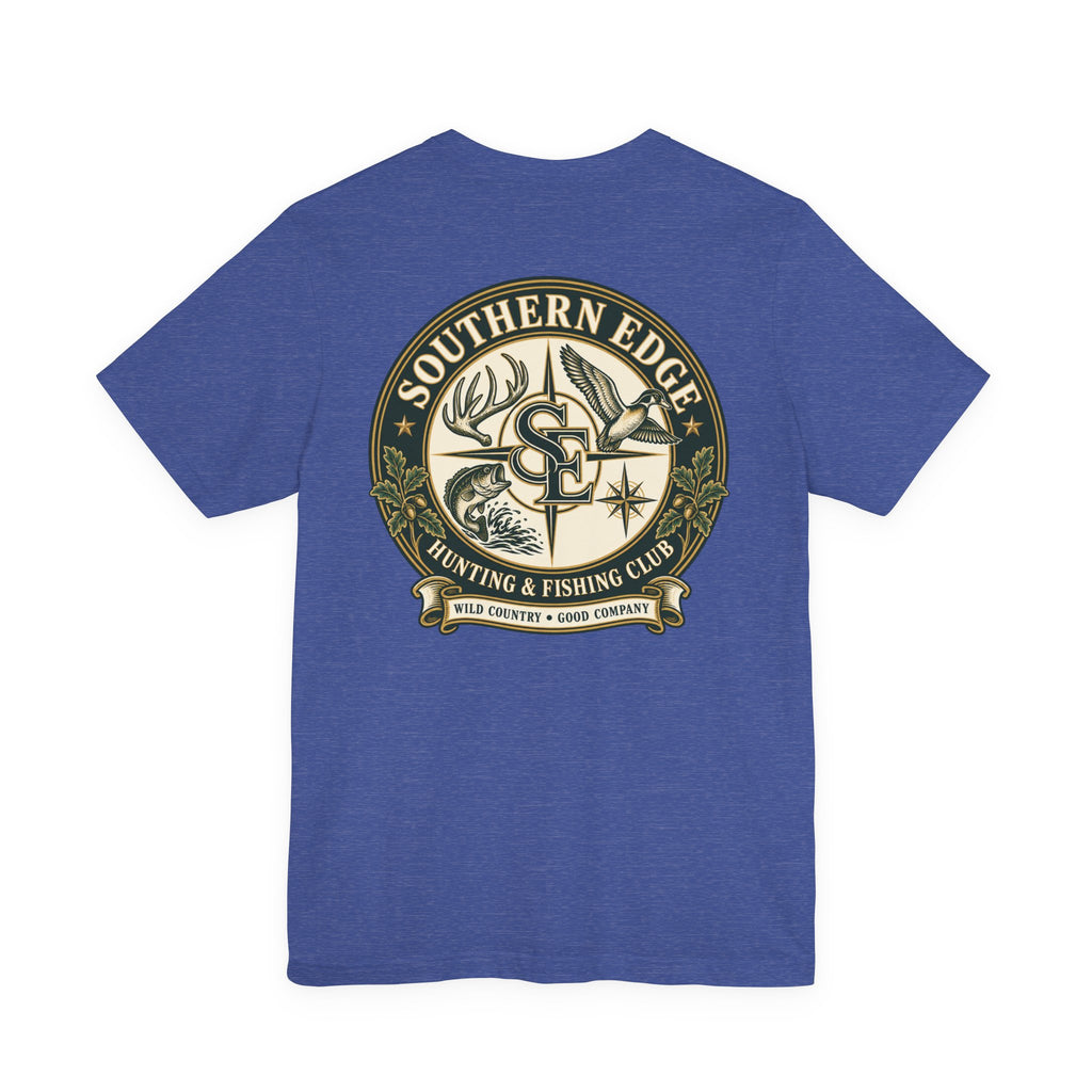 Adventure Patch Tee — 'Campfire Crew' Emblem Short Sleeve T-Shirt