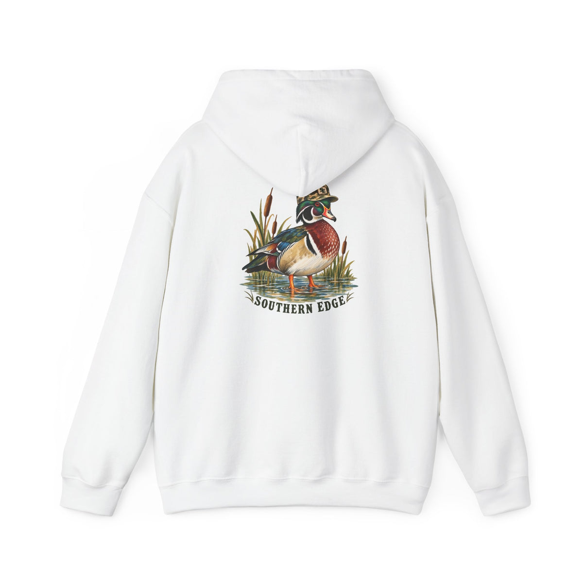 Hoodie — Vintage Cabin Campfire Graphic "Home Away"