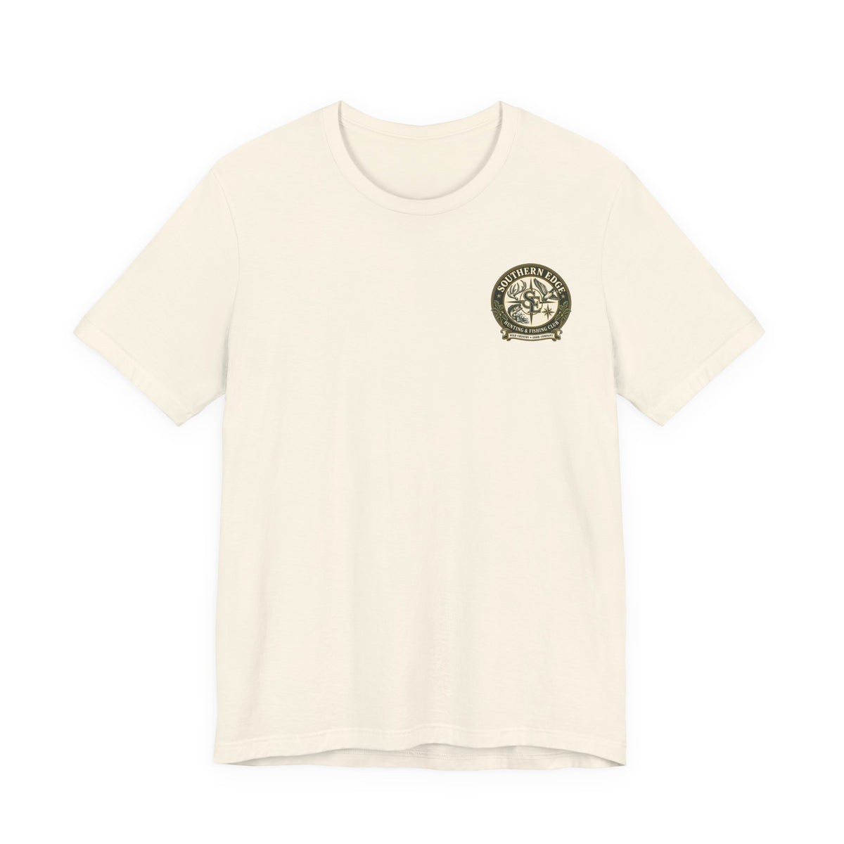 Adventure Patch Tee — 'Campfire Crew' Emblem Short Sleeve T-Shirt