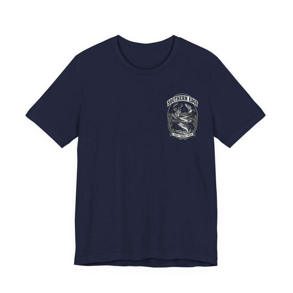 Southern Born Fishing Skull Tee — Vintage Angler Short Sleeve Shirt