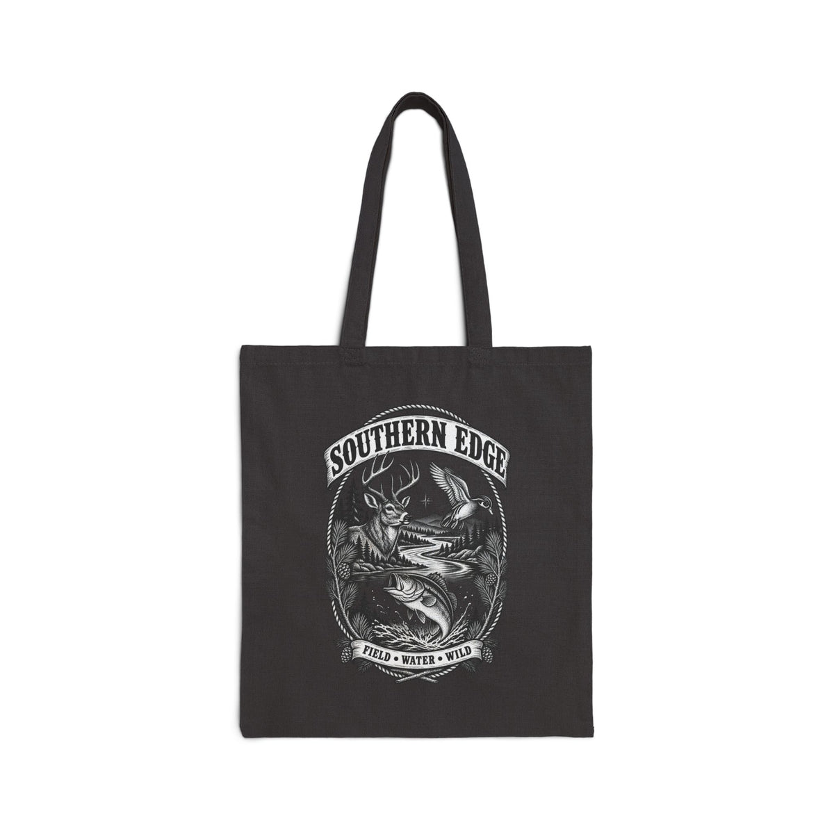 Canvas Tote Bag — Vintage Bear ‘Camp Out’ Graphic Eco Shopper