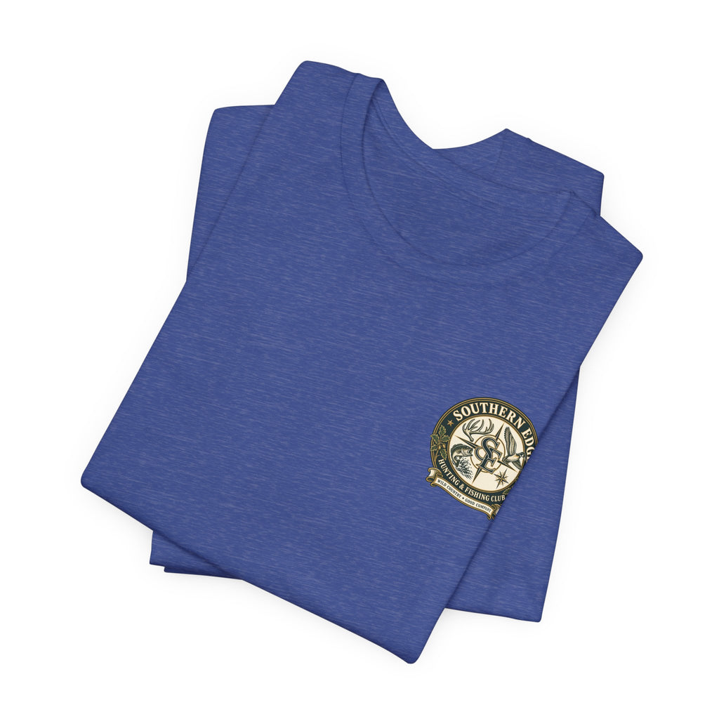 Adventure Patch Tee — 'Campfire Crew' Emblem Short Sleeve T-Shirt