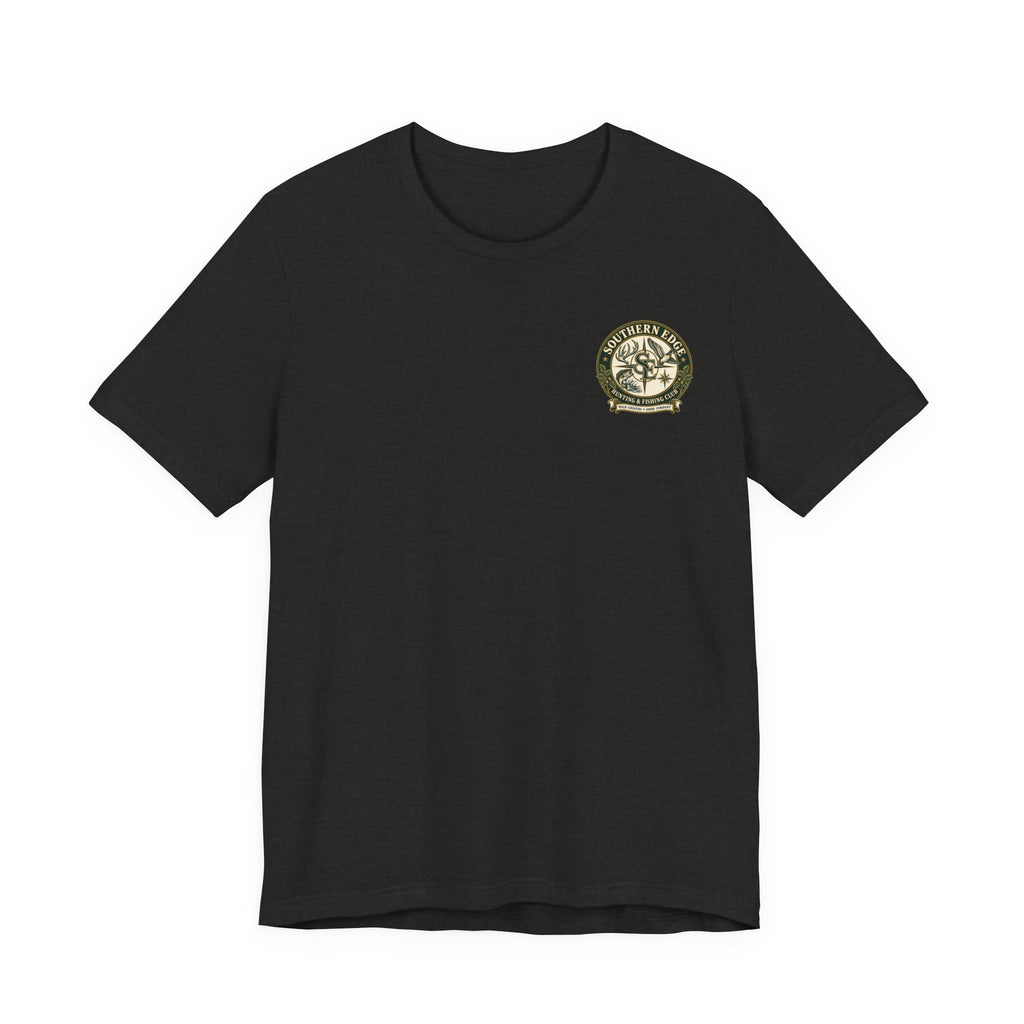 Adventure Patch Tee — 'Campfire Crew' Emblem Short Sleeve T-Shirt