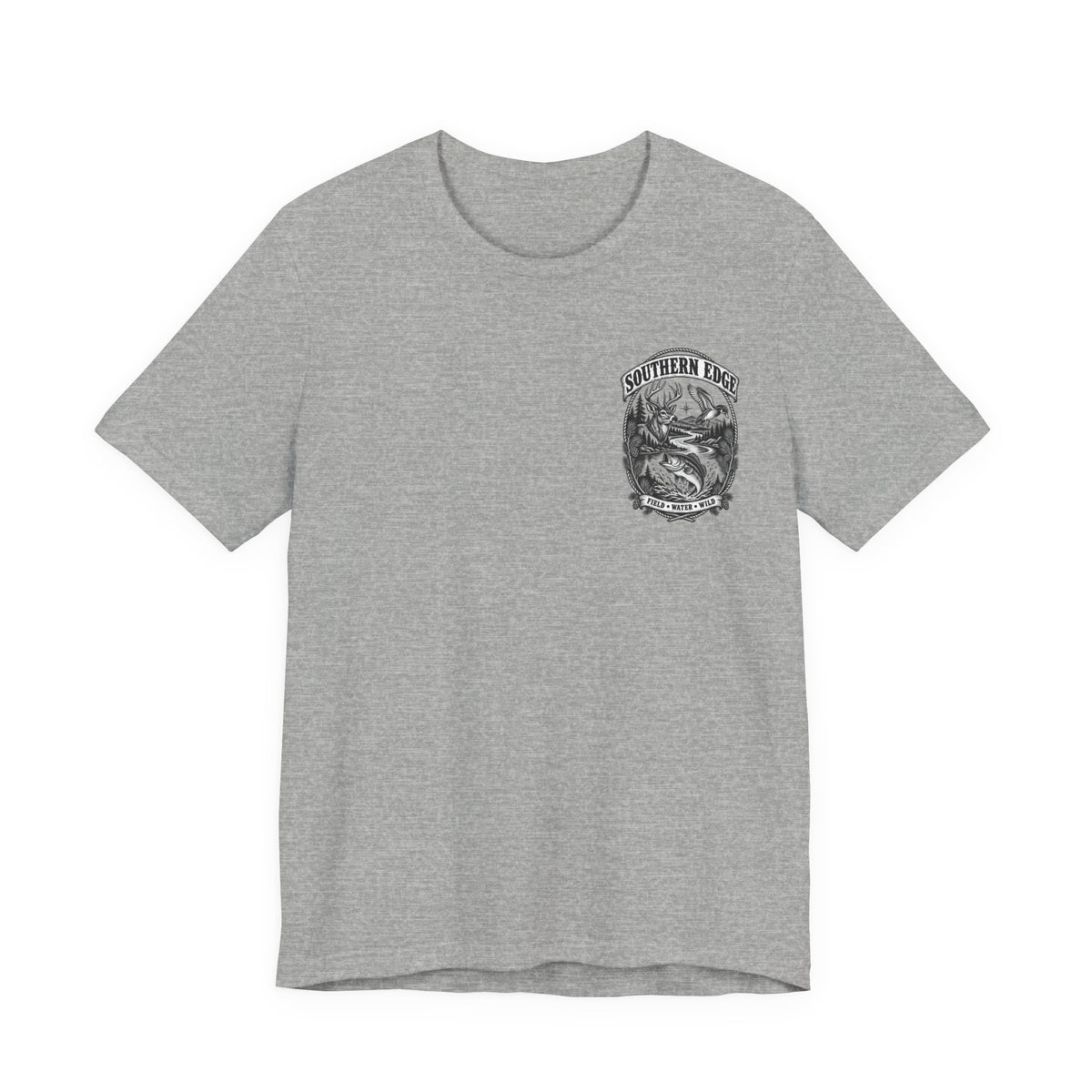 Southern Born Fishing Skull Tee — Vintage Angler Short Sleeve Shirt