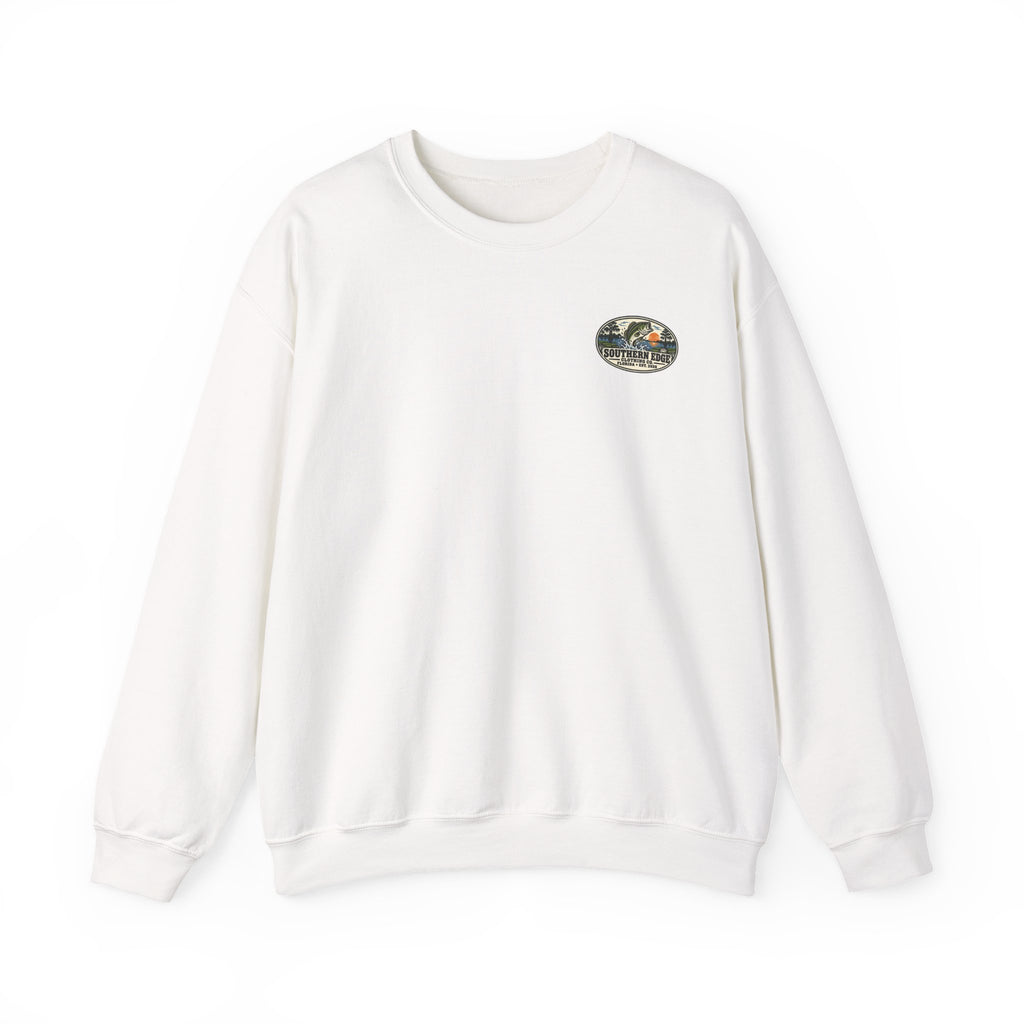 Vintage-Inspired Nature Badge Crewneck Sweatshirt