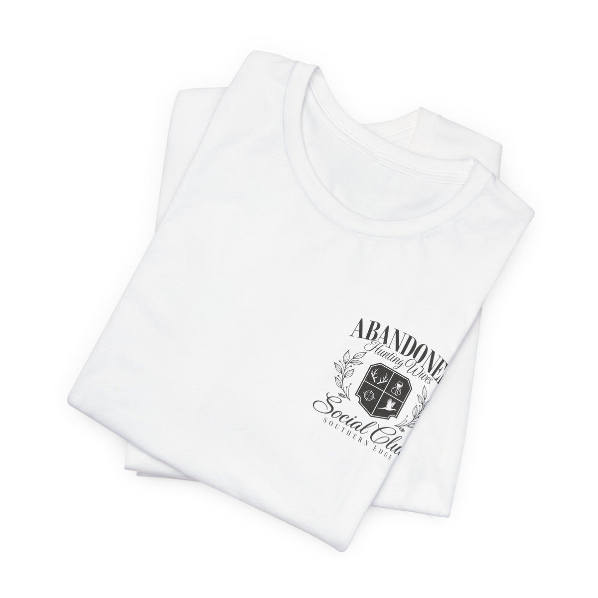 Abandoned Carnival Chest Tee — Vintage Haunted Theme Pocket T‑Shirt