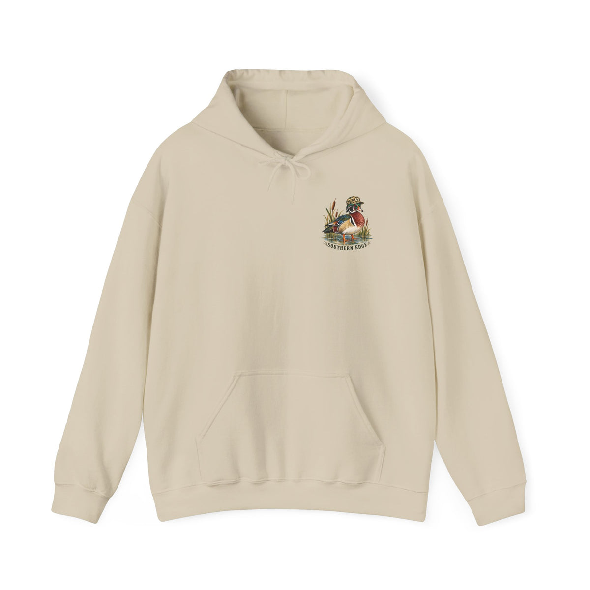 Hoodie — Vintage Cabin Campfire Graphic "Home Away"