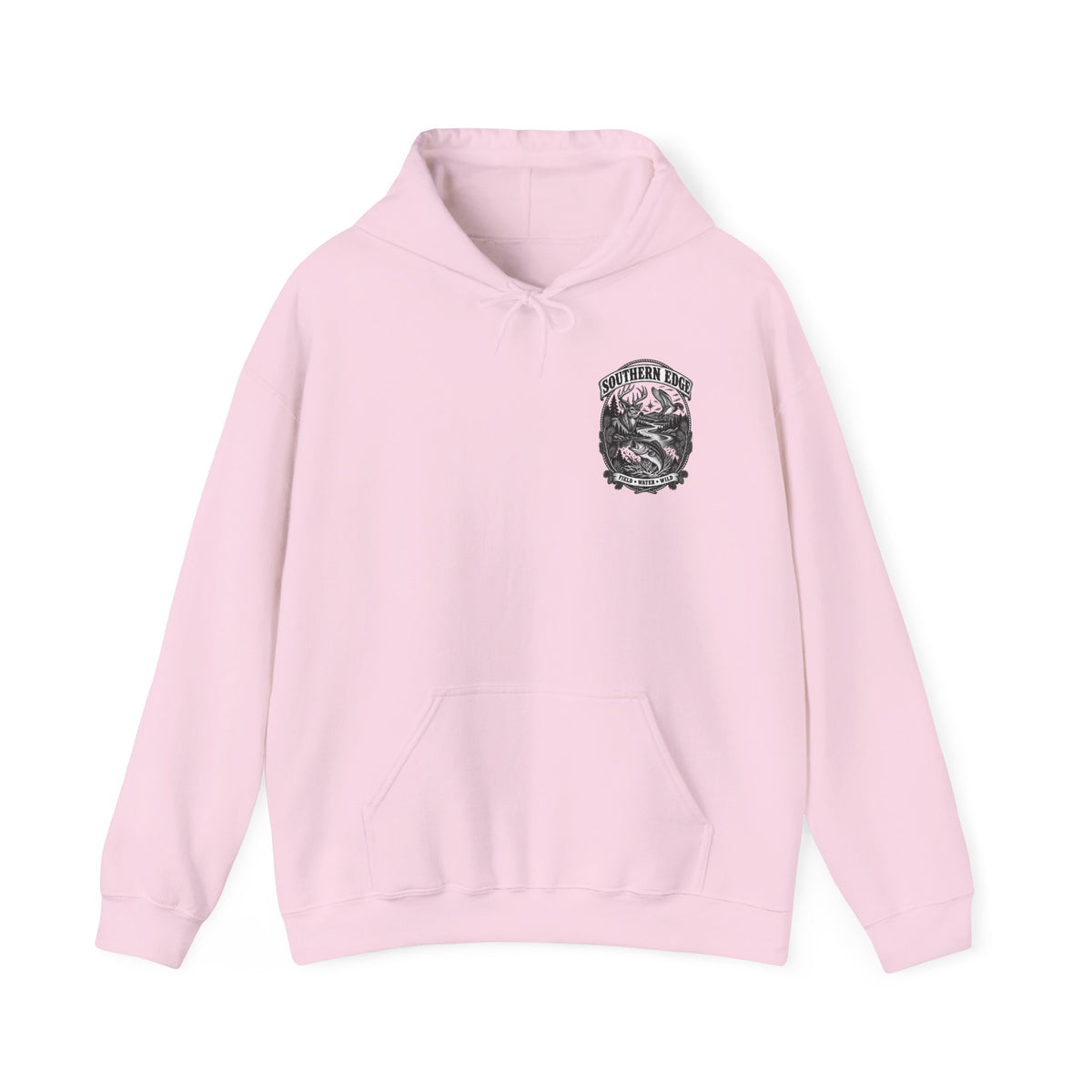 Horror Skull Chest Pocket Hoodie — Gothic Vintage Grunge Sweatshirt