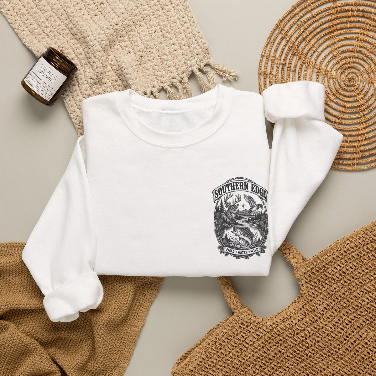 Mountain Life Crewneck Sweatshirt — Vintage Outdoors Graphic