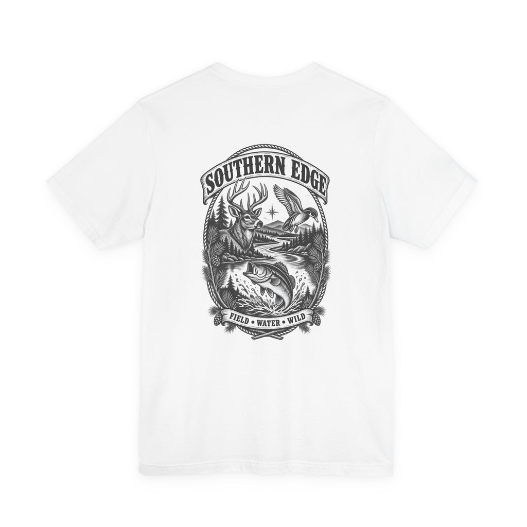 Southern Born Fishing Skull Tee — Vintage Angler Short Sleeve Shirt