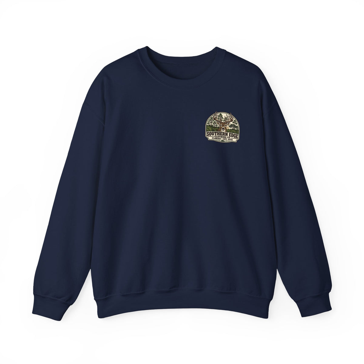 Crewneck Sweatshirt — Southern Edge Clothing Co. Deer Graphic (Florida, Est. 2026)