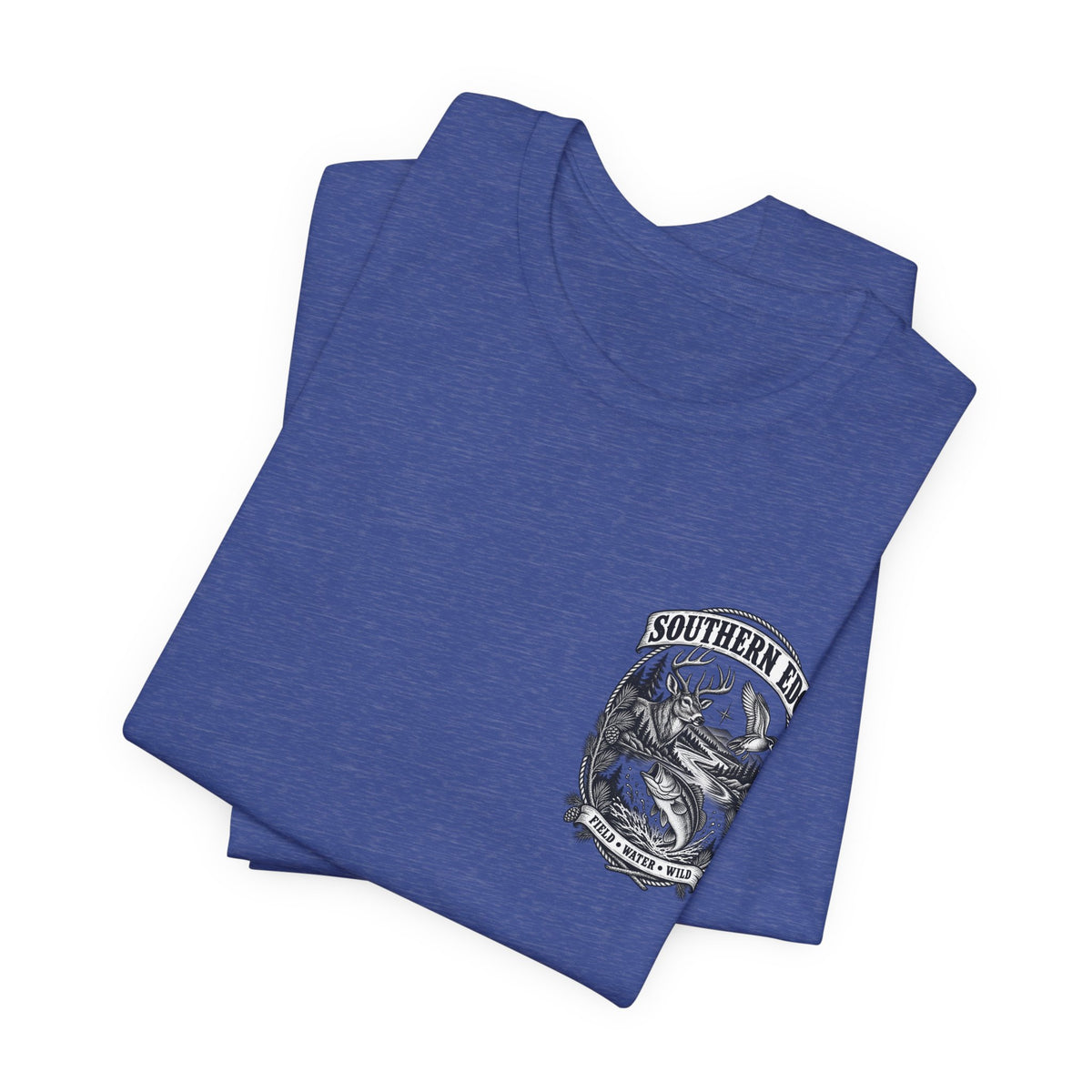 Southern Born Fishing Skull Tee — Vintage Angler Short Sleeve Shirt