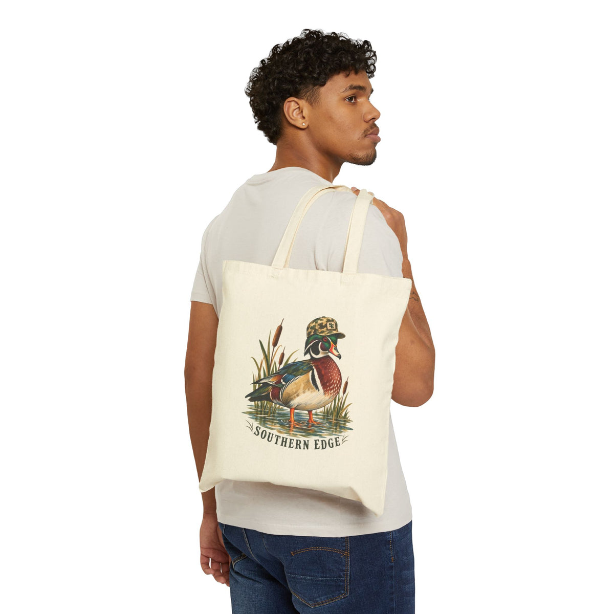 Vintage Garden Tote Bag – 'Home Grown' Canvas Market Tote