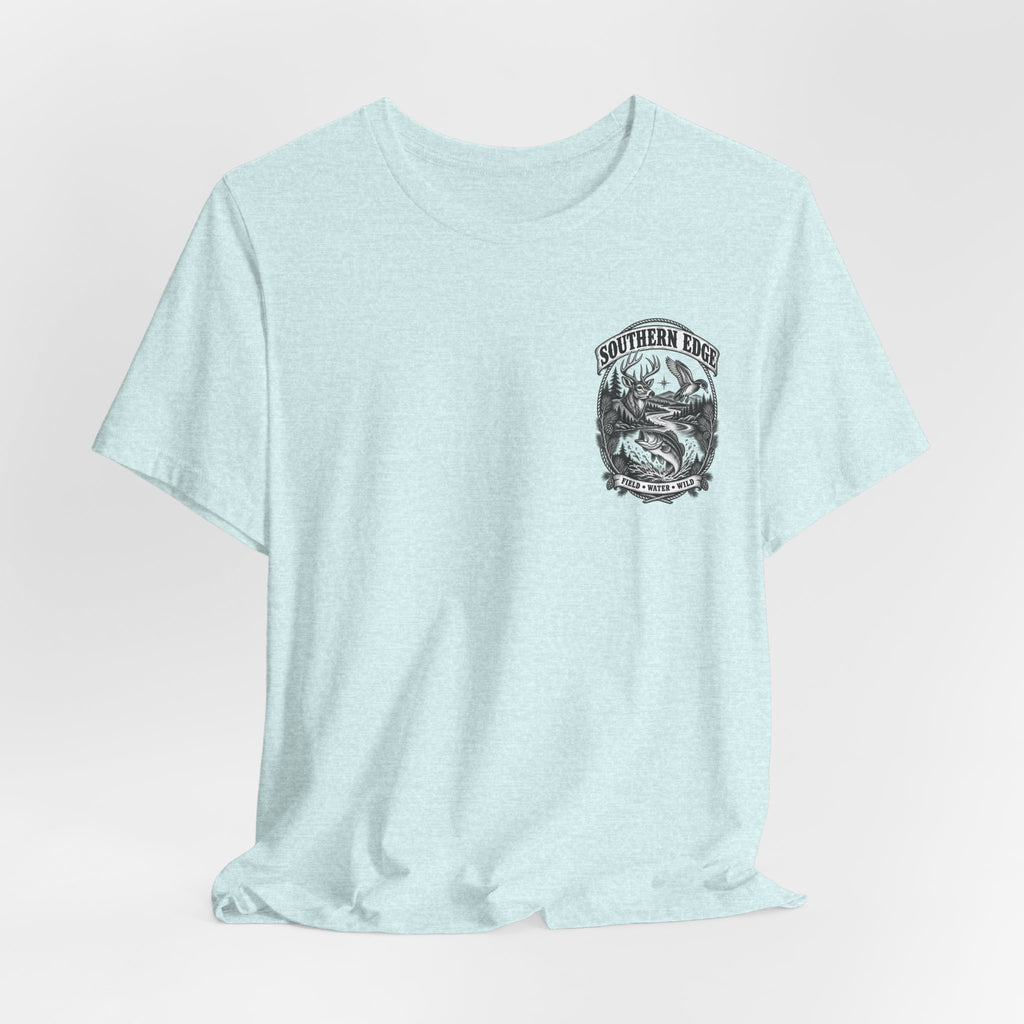 Southern Born Fishing Skull Tee — Vintage Angler Short Sleeve Shirt