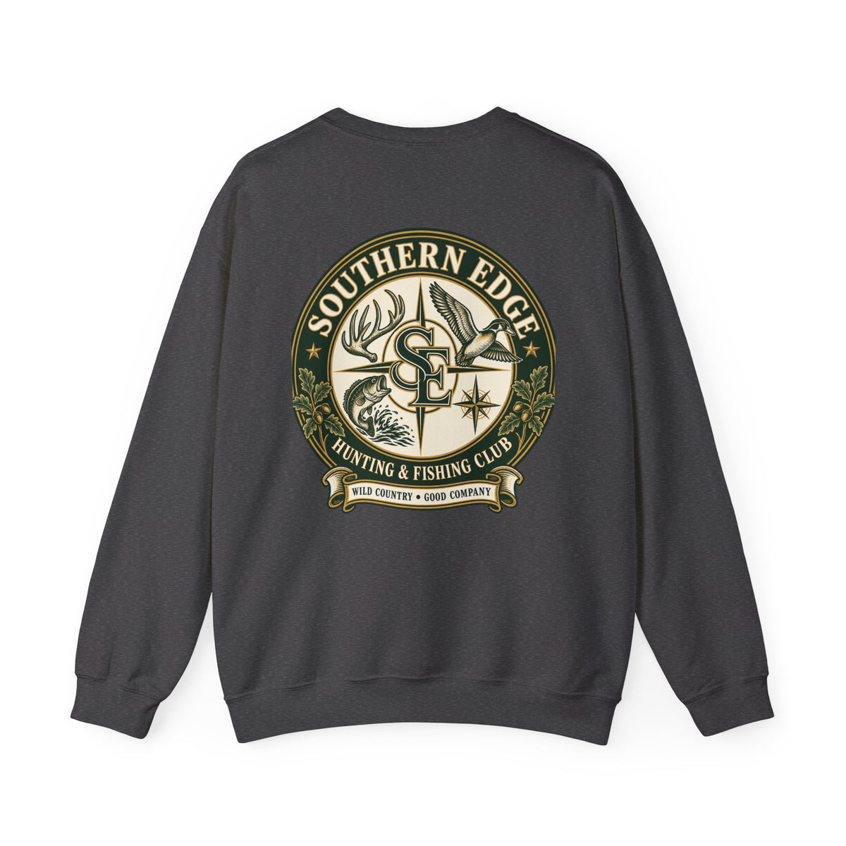 Hunting & Fishing Crewneck Sweatshirt — Southern Edge Club Logo