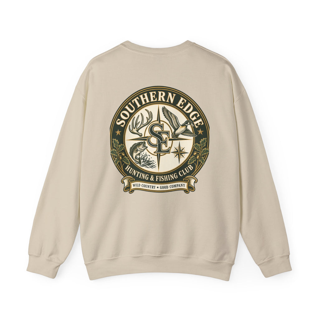 Hunting & Fishing Crewneck Sweatshirt — Southern Edge Club Logo