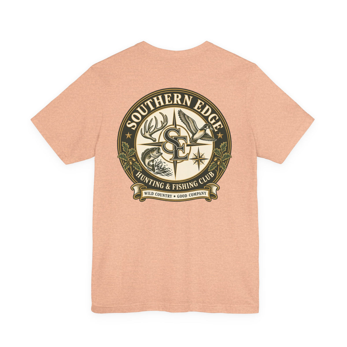 Adventure Patch Tee — 'Campfire Crew' Emblem Short Sleeve T-Shirt
