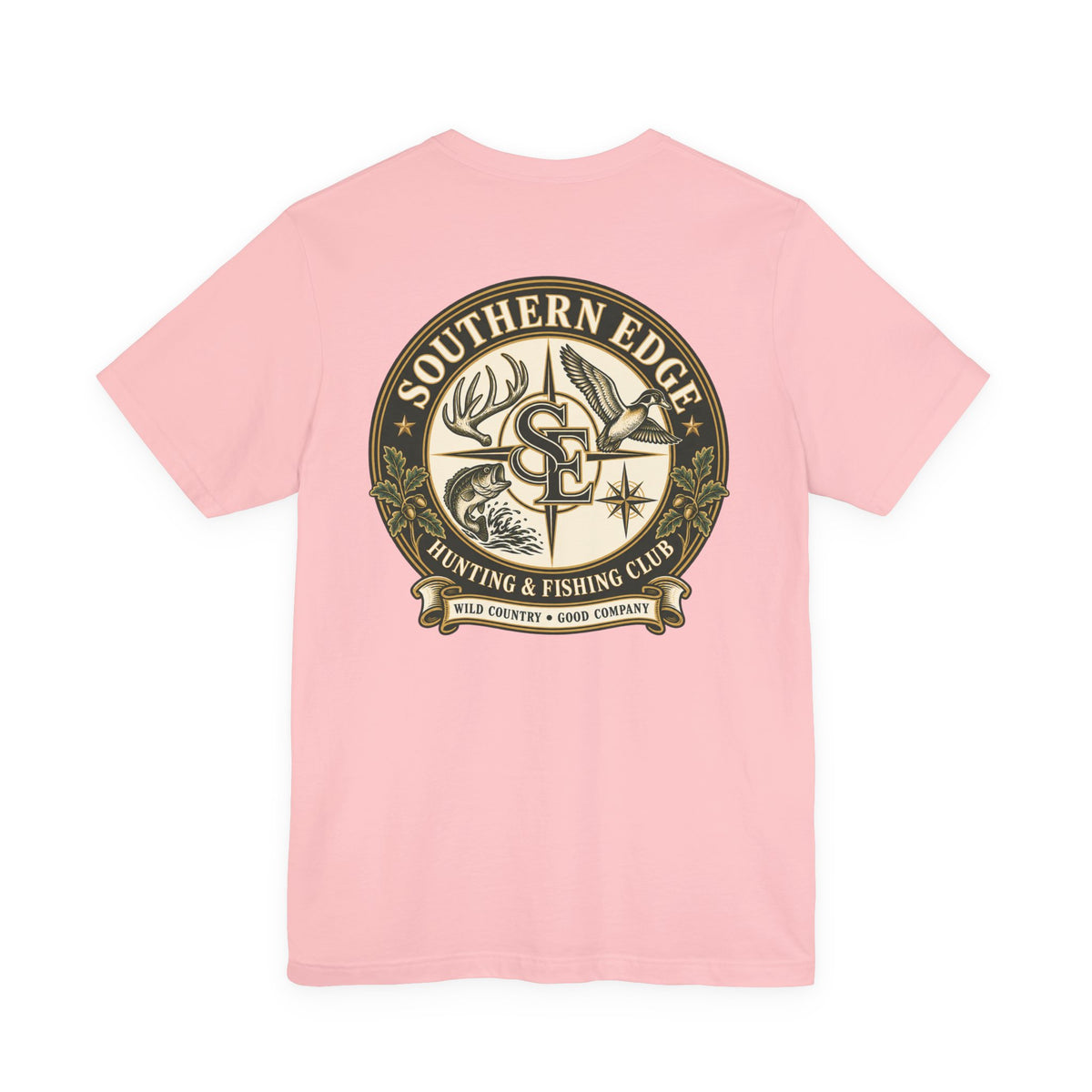 Adventure Patch Tee — 'Campfire Crew' Emblem Short Sleeve T-Shirt