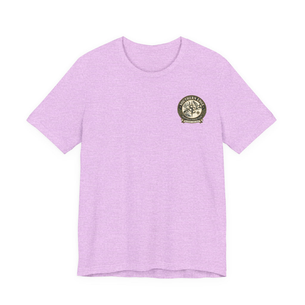 Adventure Patch Tee — 'Campfire Crew' Emblem Short Sleeve T-Shirt