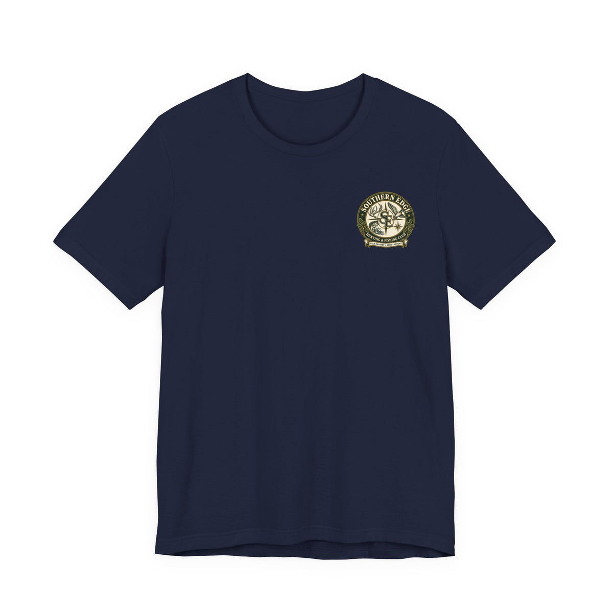 Adventure Patch Tee — 'Campfire Crew' Emblem Short Sleeve T-Shirt