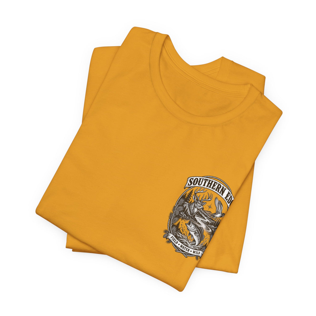 Southern Born Fishing Skull Tee — Vintage Angler Short Sleeve Shirt