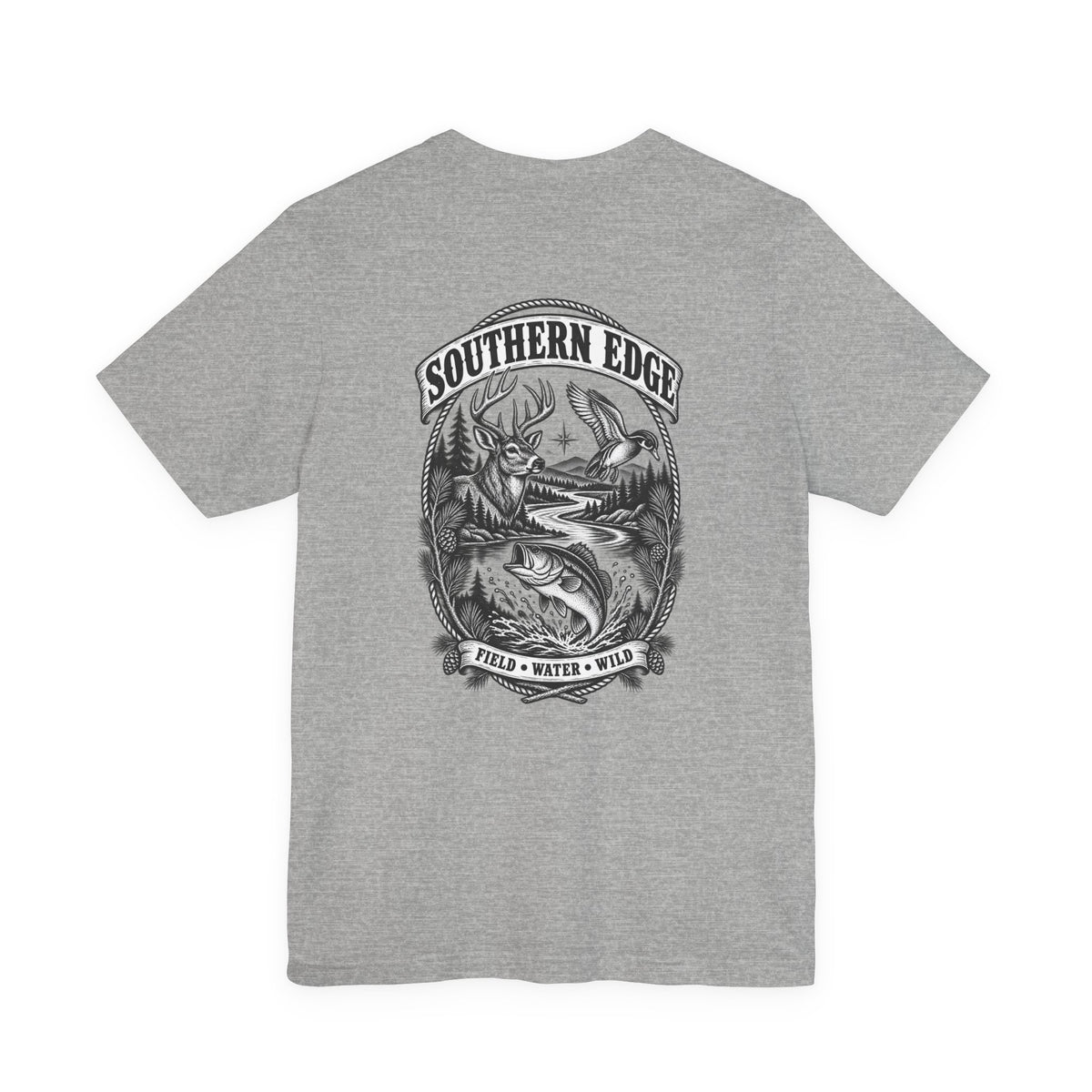 Southern Born Fishing Skull Tee — Vintage Angler Short Sleeve Shirt