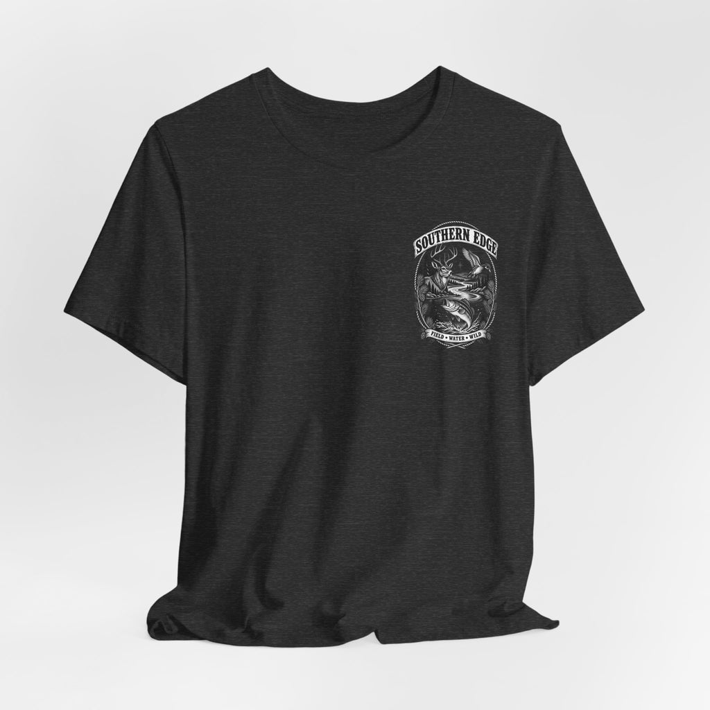 Southern Born Fishing Skull Tee — Vintage Angler Short Sleeve Shirt