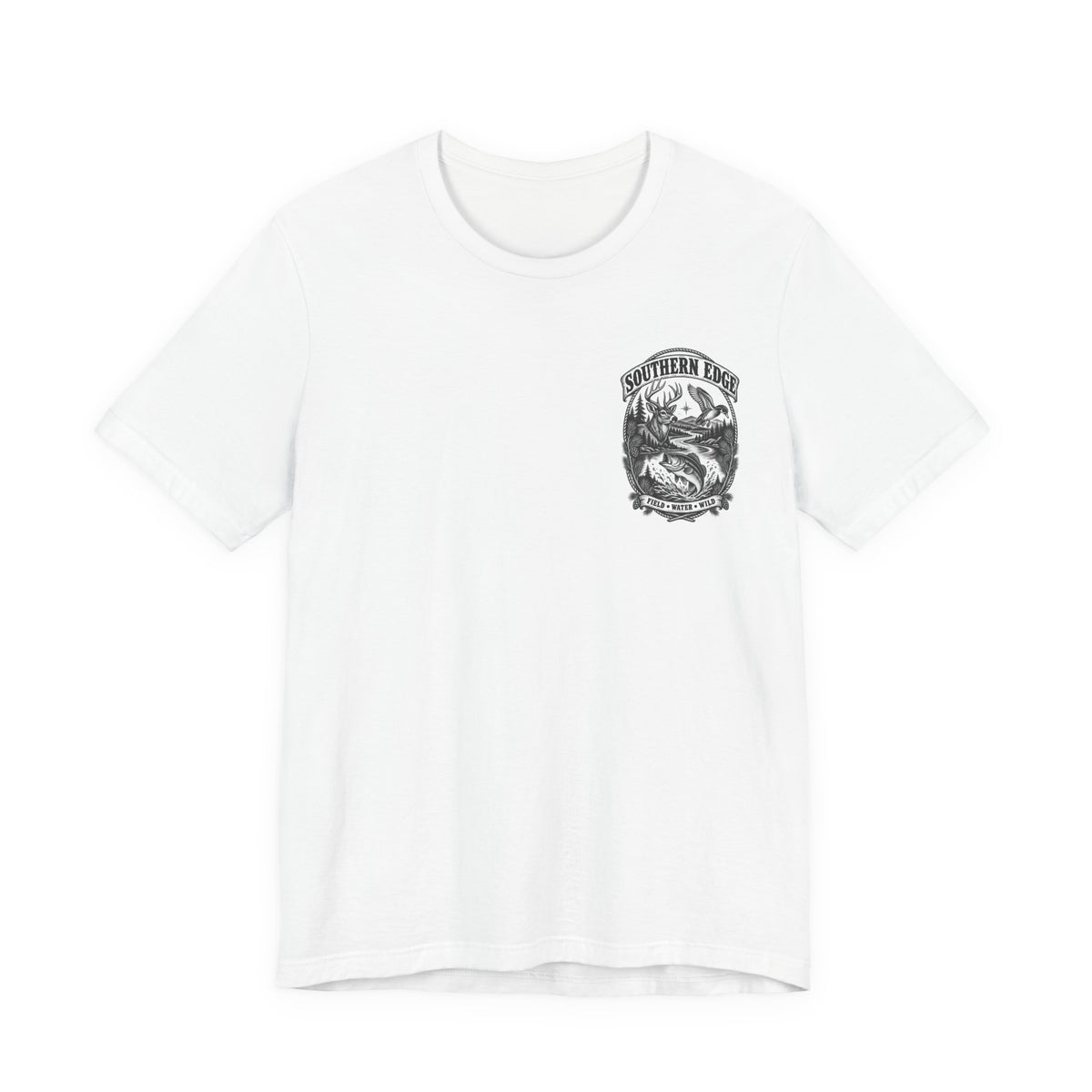 Southern Born Fishing Skull Tee — Vintage Angler Short Sleeve Shirt