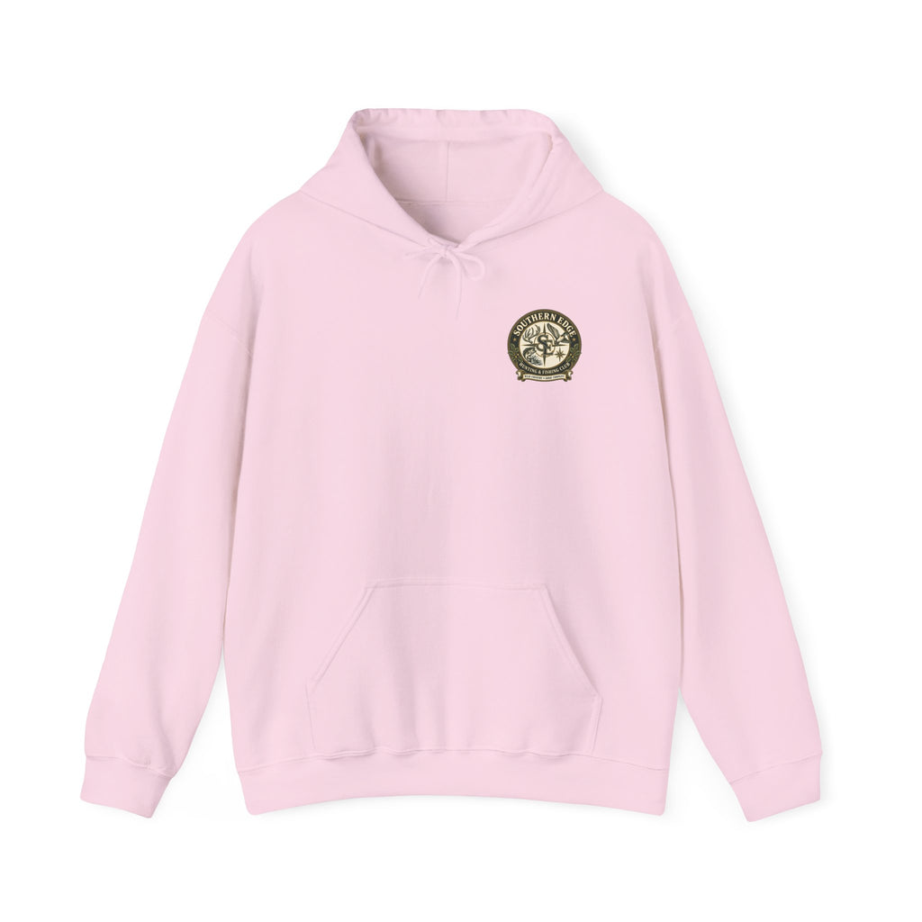 Hoodie — Vintage Green Camo Bear Patch Chest Sweatshirt