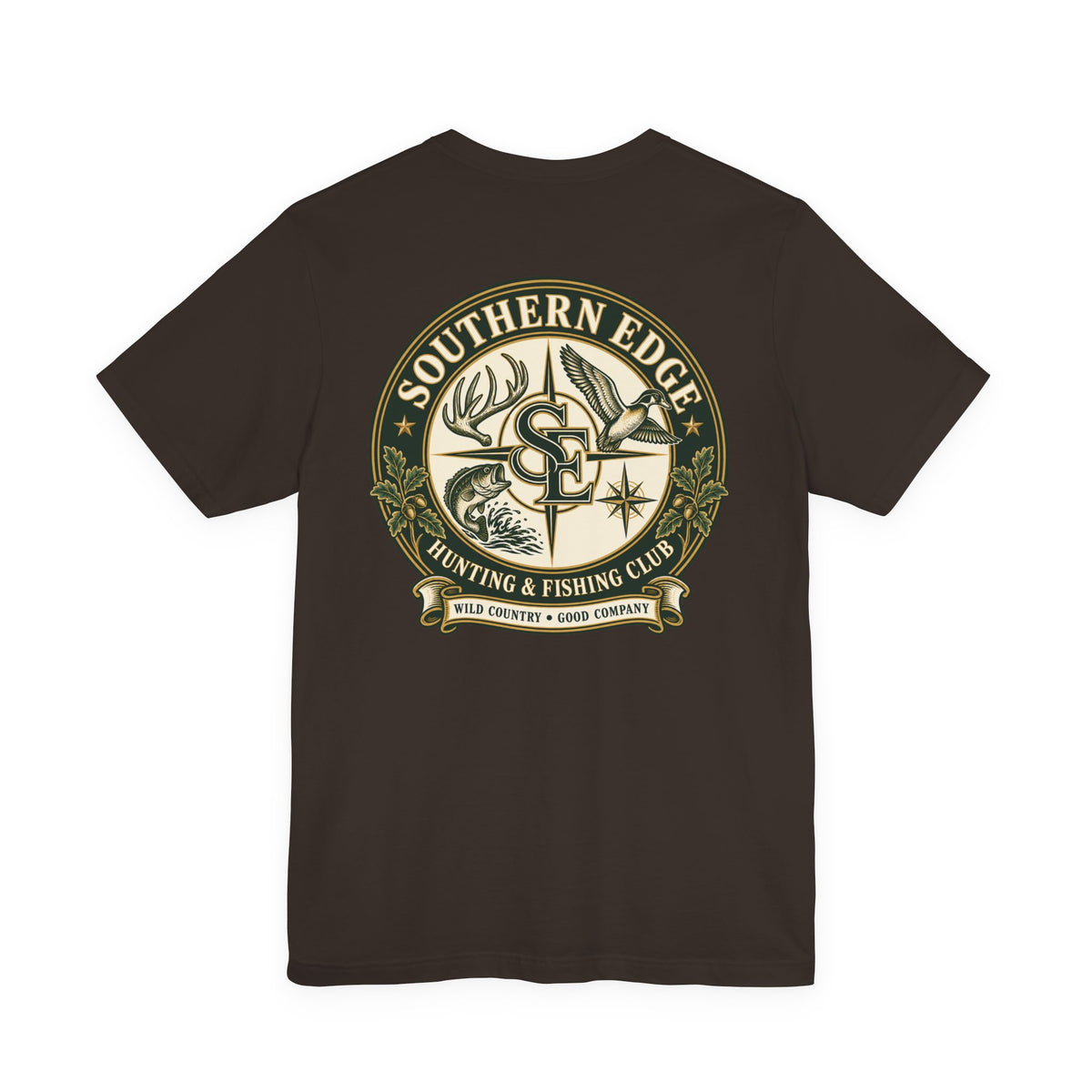 Adventure Patch Tee — 'Campfire Crew' Emblem Short Sleeve T-Shirt