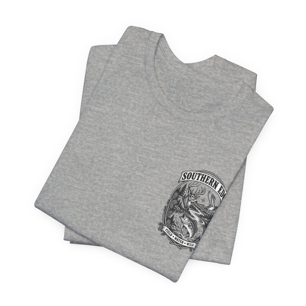 Southern Born Fishing Skull Tee — Vintage Angler Short Sleeve Shirt
