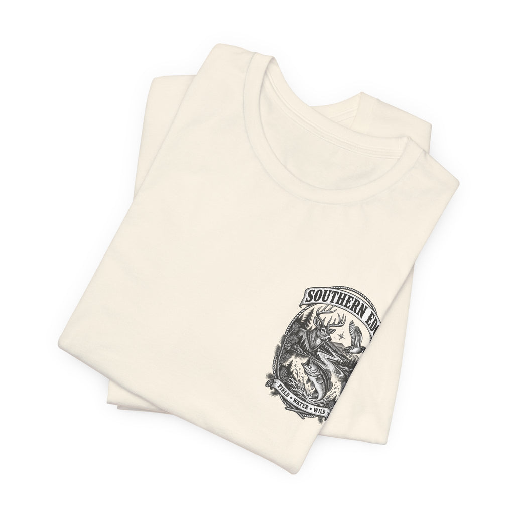 Southern Born Fishing Skull Tee — Vintage Angler Short Sleeve Shirt