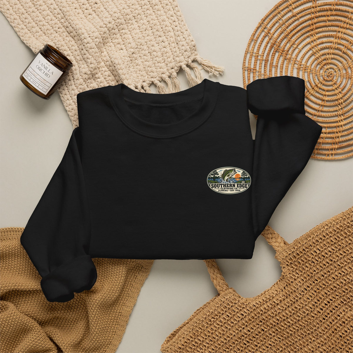 Vintage-Inspired Nature Badge Crewneck Sweatshirt