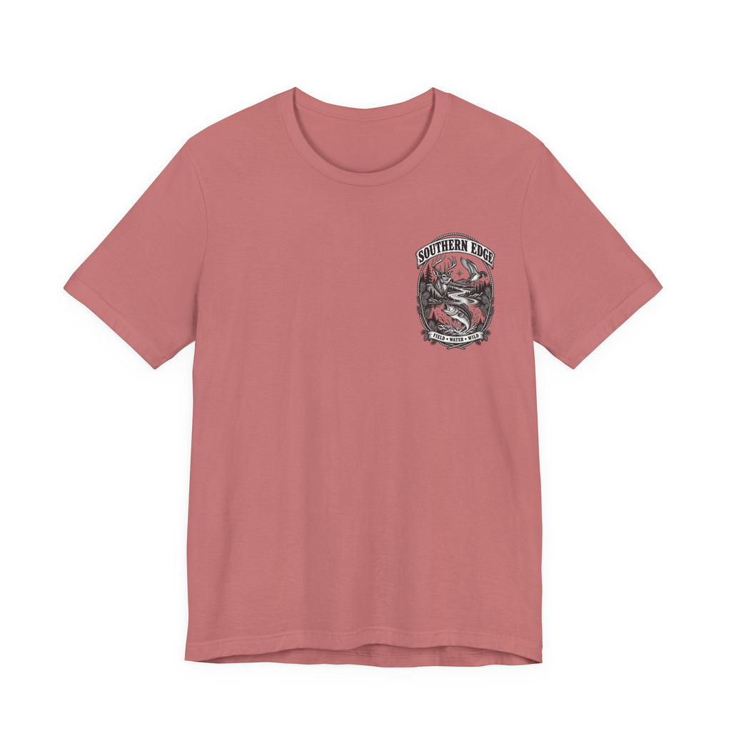 Southern Born Fishing Skull Tee — Vintage Angler Short Sleeve Shirt