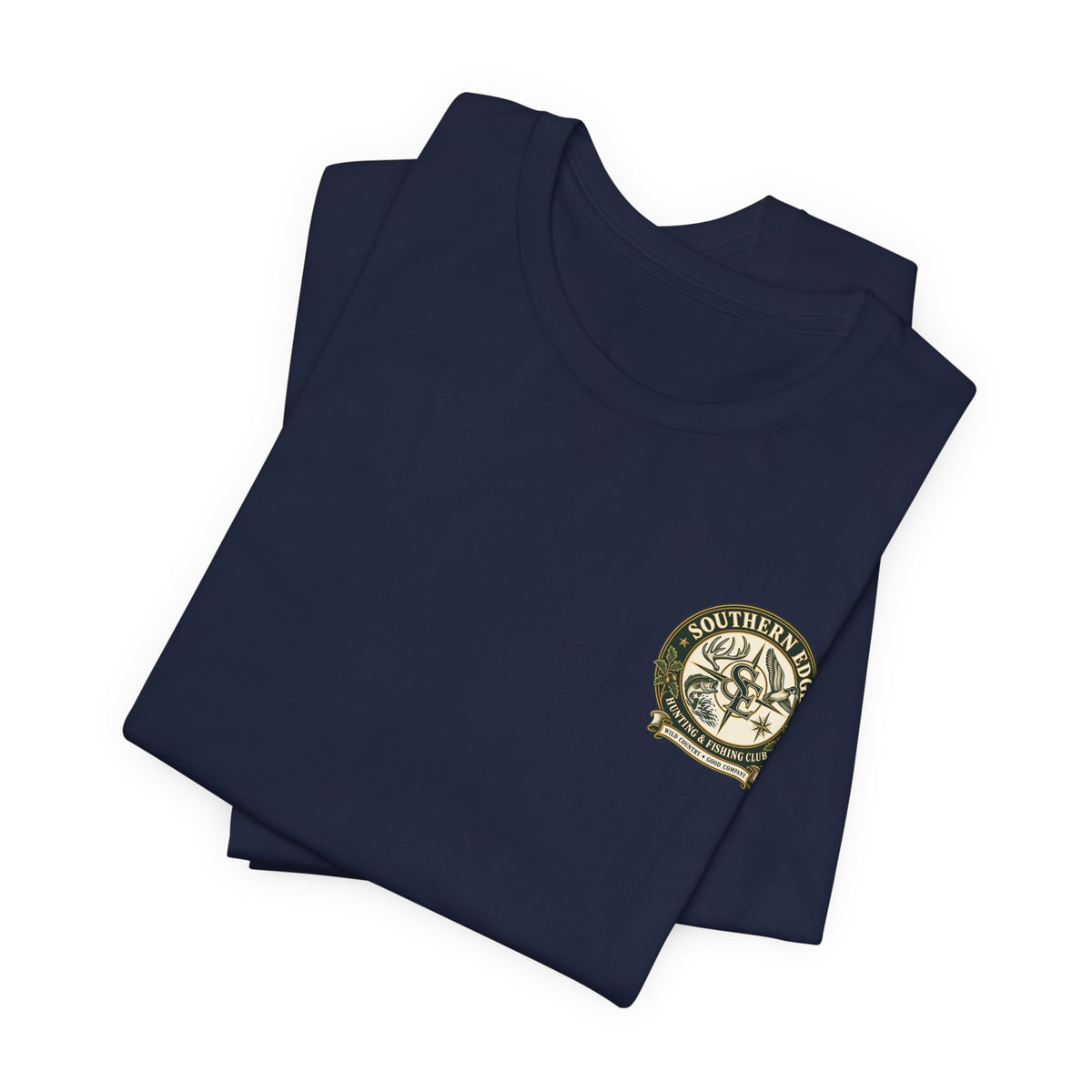 Adventure Patch Tee — 'Campfire Crew' Emblem Short Sleeve T-Shirt