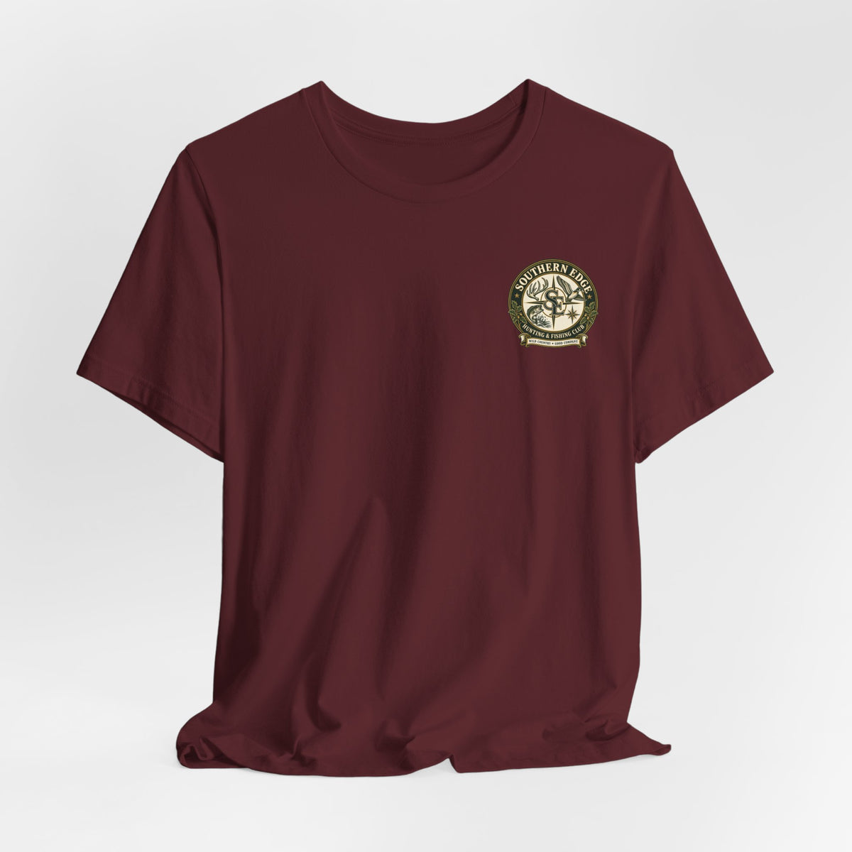 Adventure Patch Tee — 'Campfire Crew' Emblem Short Sleeve T-Shirt