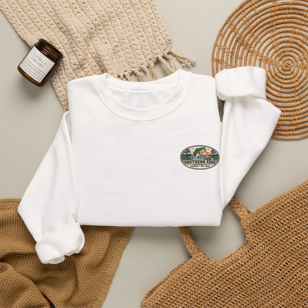 Vintage-Inspired Nature Badge Crewneck Sweatshirt