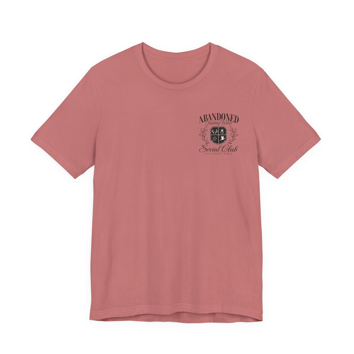 Abandoned Carnival Chest Tee — Vintage Haunted Theme Pocket T‑Shirt
