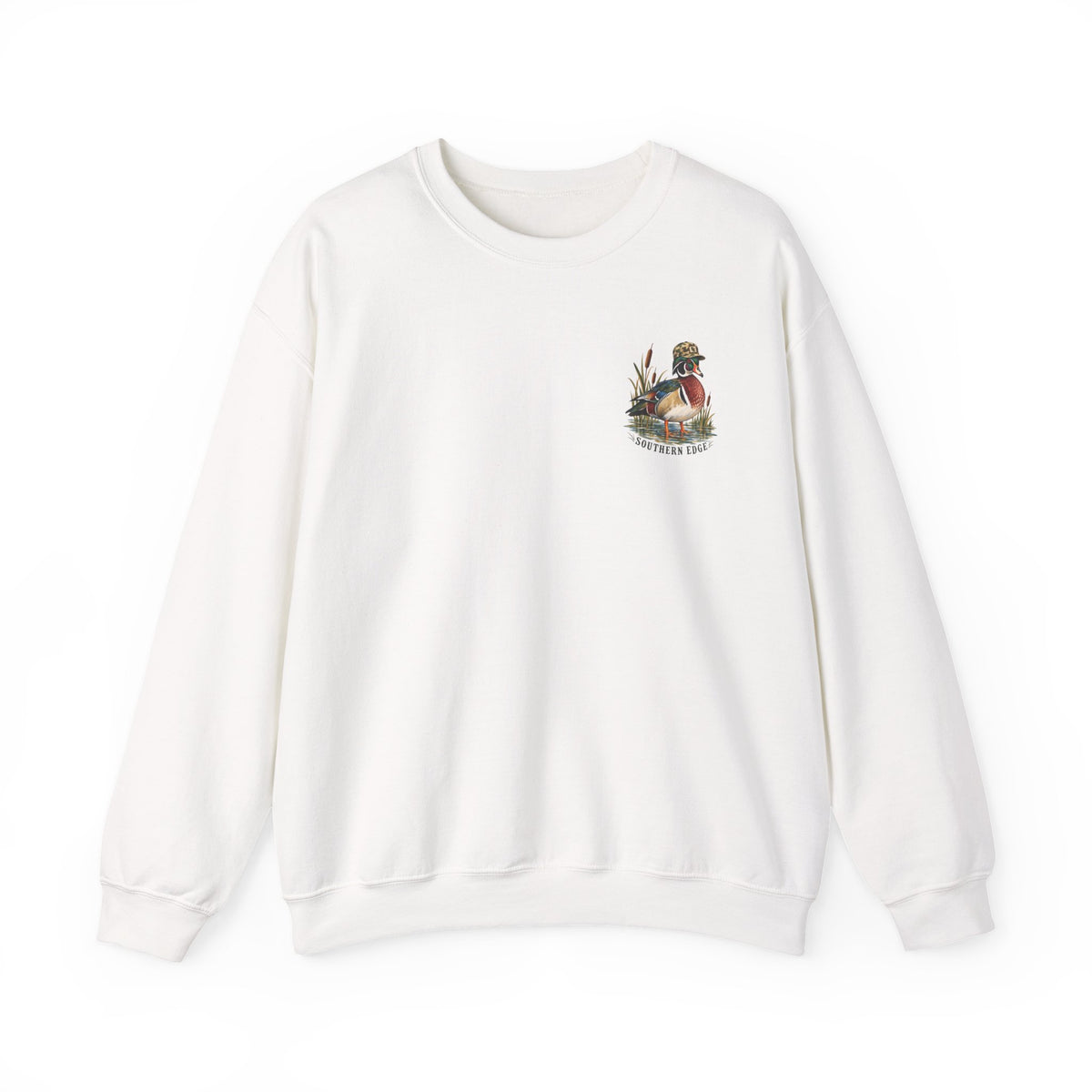 Duck Hunting Crewneck Sweatshirt — "Southern Edge" Wood Duck Graphic