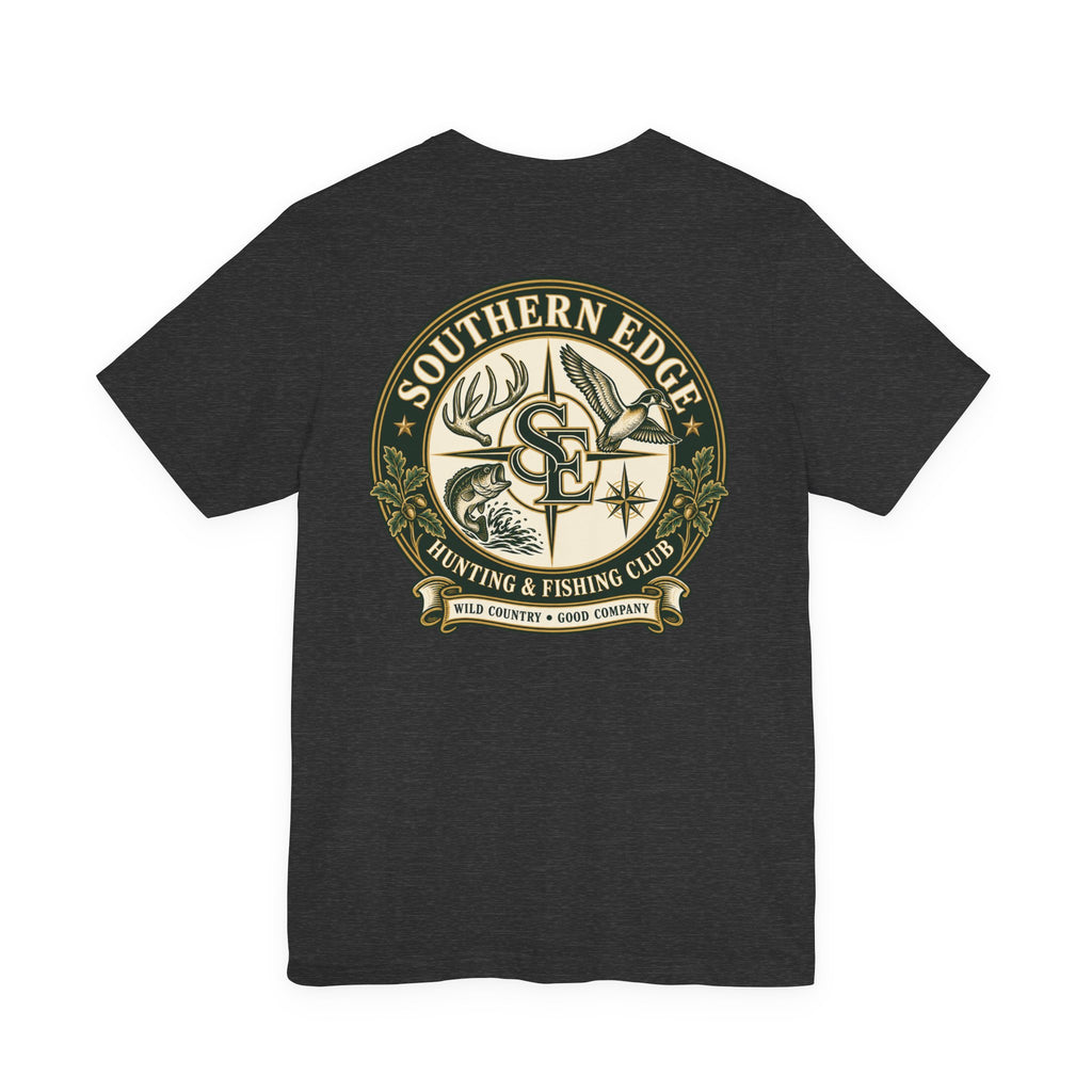 Adventure Patch Tee — 'Campfire Crew' Emblem Short Sleeve T-Shirt