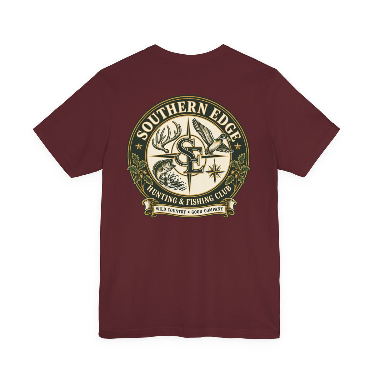 Adventure Patch Tee — 'Campfire Crew' Emblem Short Sleeve T-Shirt