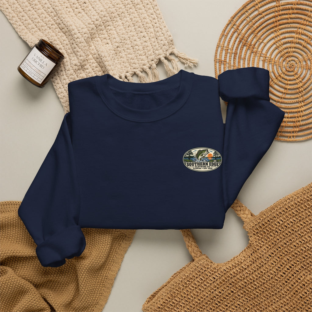 Vintage-Inspired Nature Badge Crewneck Sweatshirt
